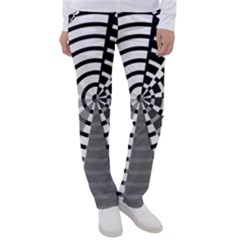 Nine Bar Monochrome Fade Squared Wheel Women s Casual Pants by WetdryvacsLair