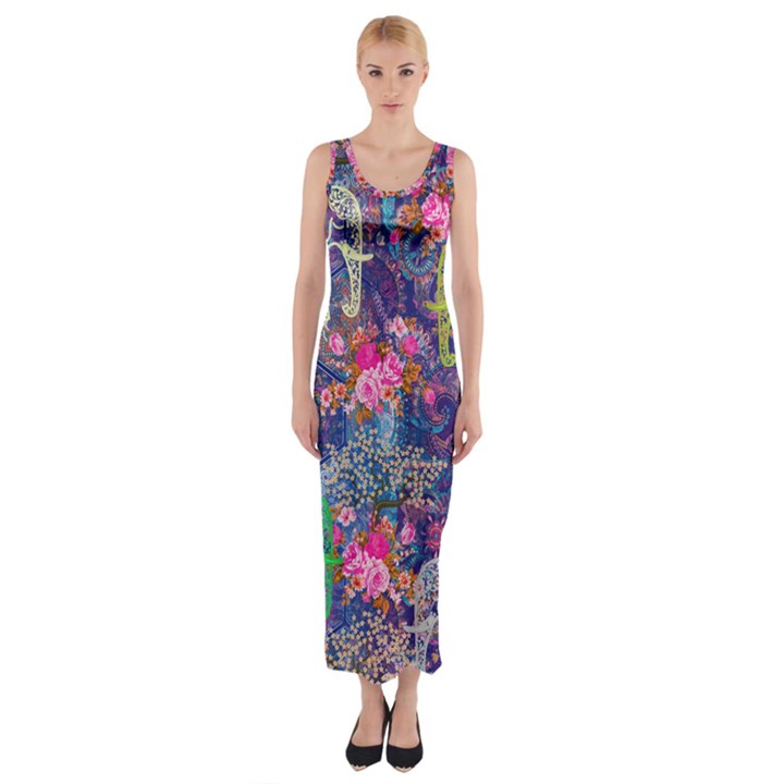 Bandana-mask Fdbm027 Fitted Maxi Dress