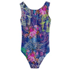 Bandana-mask Fdbm027 Kids  Cut-out Back One Piece Swimsuit by fatfatiya