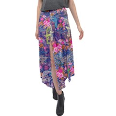 Bandana-mask Fdbm027 Velour Split Maxi Skirt by fatfatiya