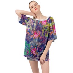 Bandana-mask Fdbm027 Oversized Chiffon Top by fatfatiya