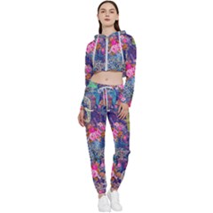 Bandana-mask Fdbm027 Cropped Zip Up Lounge Set by fatfatiya