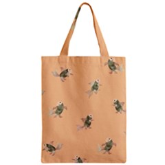 Delicate Decorative Seamless  Pattern With  Fairy Fish On The Peach Background Zipper Classic Tote Bag