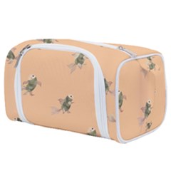 Delicate Decorative Seamless  Pattern With  Fairy Fish On The Peach Background Toiletries Pouch