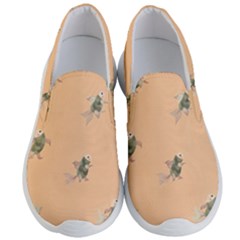 Delicate Decorative Seamless  Pattern With  Fairy Fish On The Peach Background Men s Lightweight Slip Ons