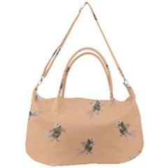 Delicate Decorative Seamless  Pattern With  Fairy Fish On The Peach Background Removal Strap Handbag