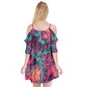 Pink and turquoise alcohol ink Cutout Spaghetti Strap Chiffon Dress View2