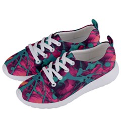 Pink And Turquoise Alcohol Ink Women s Lightweight Sports Shoes by Dazzleway