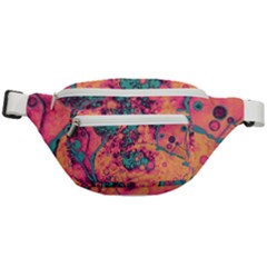 Orange And Turquoise Alcohol Ink  Fanny Pack by Dazzleway