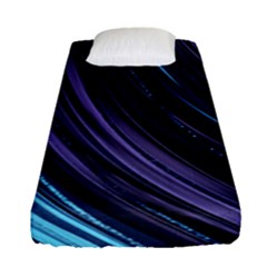 Blue And Purple Stripes Fitted Sheet (single Size) by Dazzleway