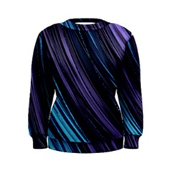 Blue And Purple Stripes Women s Sweatshirt by Dazzleway