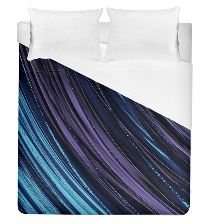 Blue and purple stripes Duvet Cover (Queen Size)