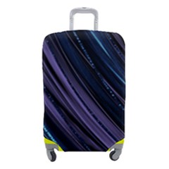 Blue And Purple Stripes Luggage Cover (small) by Dazzleway