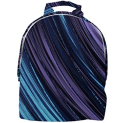 Blue And Purple Stripes Mini Full Print Backpack by Dazzleway