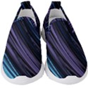 Blue and purple stripes Kids  Slip On Sneakers View1