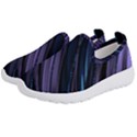 Blue and purple stripes Kids  Slip On Sneakers View2