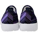 Blue and purple stripes Kids  Slip On Sneakers View4