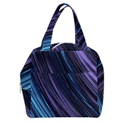 Blue And Purple Stripes Boxy Hand Bag by Dazzleway