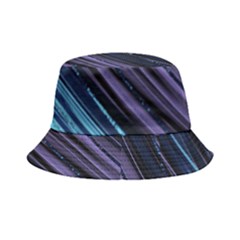 Blue And Purple Stripes Bucket Hat by Dazzleway