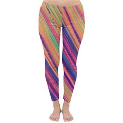 Colorful Stripes Classic Winter Leggings by Dazzleway