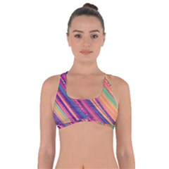 Colorful Stripes Got No Strings Sports Bra by Dazzleway