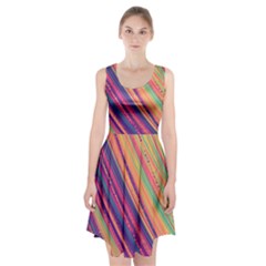 Colorful Stripes Racerback Midi Dress by Dazzleway