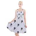 Aviator Helmet Motif Print Pattern Halter Party Swing Dress  View1