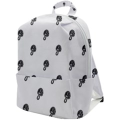 Aviator Helmet Motif Print Pattern Zip Up Backpack