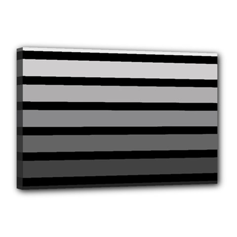 9 Bar Monochrome Fade Canvas 18  X 12  (stretched) by WetdryvacsLair