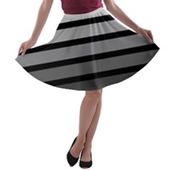 9 Bar Monochrome Fade A-line Skater Skirt by WetdryvacsLair