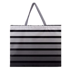 9 Bar Monochrome Fade Zipper Large Tote Bag by WetdryvacsLair