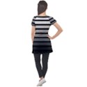 9 Bar Monochrome Fade Puff Sleeve Tunic Top View2