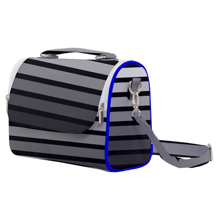 9 Bar Monochrome Fade Satchel Shoulder Bag