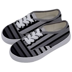 9 Bar Monochrome Fade Kids  Classic Low Top Sneakers by WetdryvacsLair