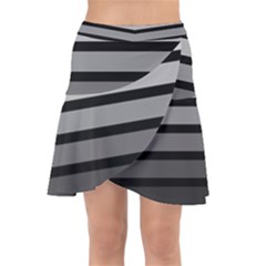 9 Bar Monochrome Fade Wrap Front Skirt by WetdryvacsLair