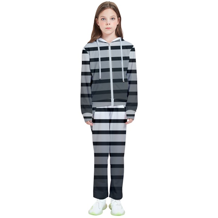 9 Bar Monochrome Fade Kids  Tracksuit