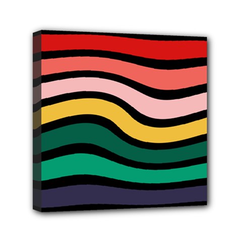 Nine 9 Bar Rainbow Sea Sickness Mini Canvas 6  X 6  (stretched) by WetdryvacsLair