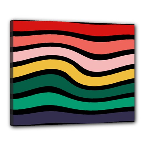 Nine 9 Bar Rainbow Sea Sickness Canvas 20  X 16  (stretched) by WetdryvacsLair