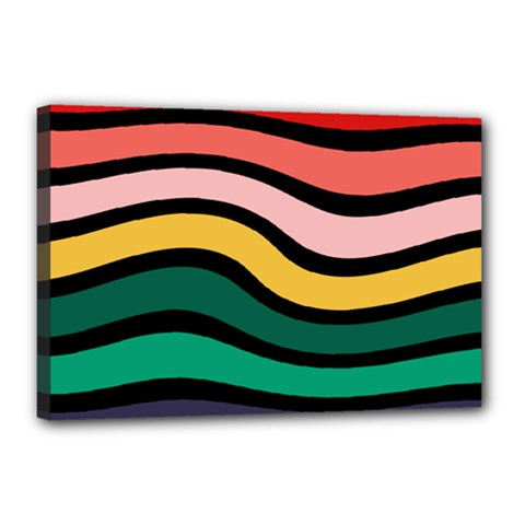 Nine 9 Bar Rainbow Sea Sickness Canvas 18  X 12  (stretched) by WetdryvacsLair