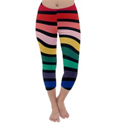 Nine 9 Bar Rainbow Sea Sickness Capri Winter Leggings  by WetdryvacsLair