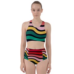 Nine 9 Bar Rainbow Sea Sickness Racer Back Bikini Set by WetdryvacsLair