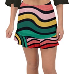 Nine 9 Bar Rainbow Sea Sickness Fishtail Mini Chiffon Skirt by WetdryvacsLair