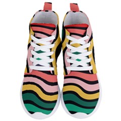 Nine 9 Bar Rainbow Sea Sickness Women s Lightweight High Top Sneakers by WetdryvacsLair