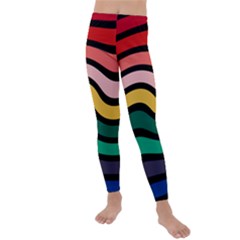 Nine 9 Bar Rainbow Sea Sickness Kids  Lightweight Velour Leggings by WetdryvacsLair