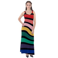 Nine 9 Bar Rainbow Sea Sickness Sleeveless Velour Maxi Dress by WetdryvacsLair