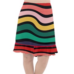 Nine 9 Bar Rainbow Sea Sickness Fishtail Chiffon Skirt by WetdryvacsLair