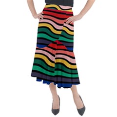 Nine 9 Bar Rainbow Sea Sickness Midi Mermaid Skirt by WetdryvacsLair