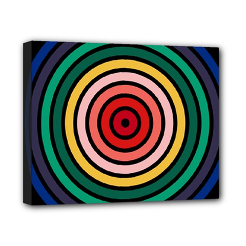 Nine 9 Bar Rainbow Target Canvas 10  X 8  (stretched) by WetdryvacsLair