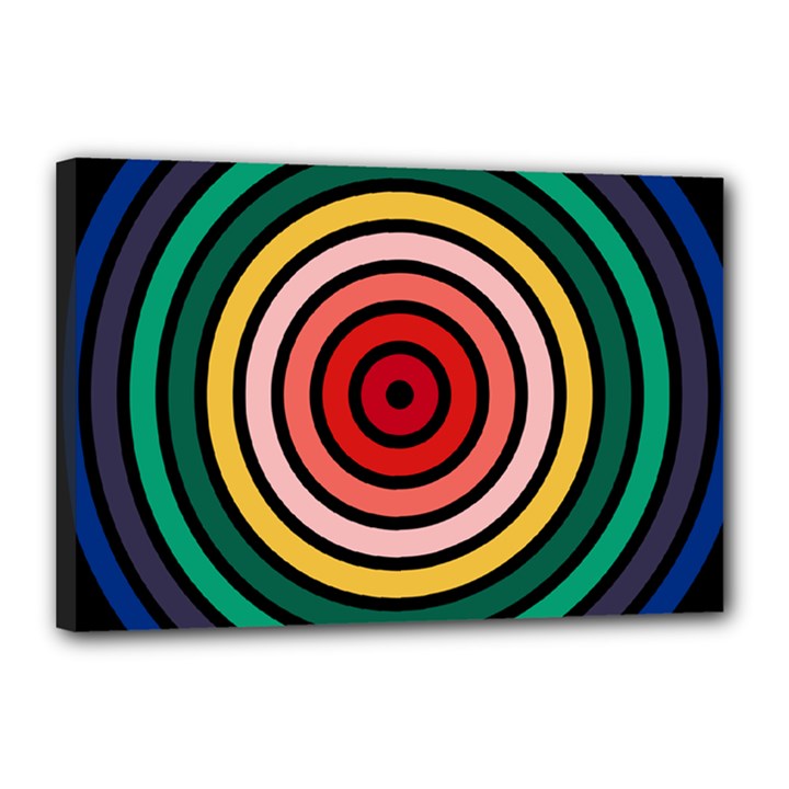 Nine 9 Bar Rainbow Target Canvas 18  x 12  (Stretched)