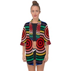 Nine 9 Bar Rainbow Target Open Front Chiffon Kimono by WetdryvacsLair